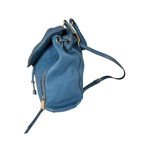 Michael Kors Viv Blue Pebbled Leather Convertible Backpack Crossbody Bag main image 7